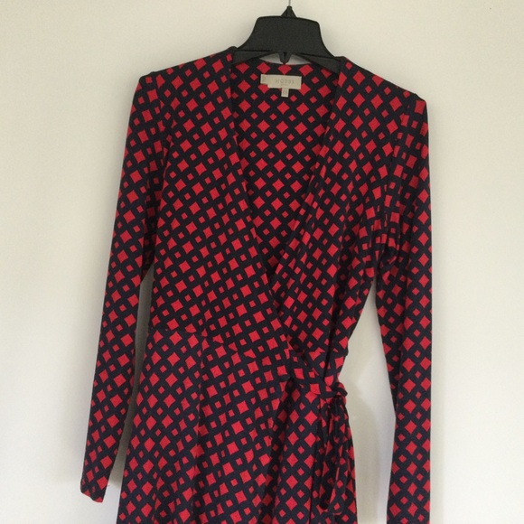 Hobbs Deliah Geo Print Wrap Dress Size 6 Women Long Sleeve Viscose Blend - Picture 3 of 15